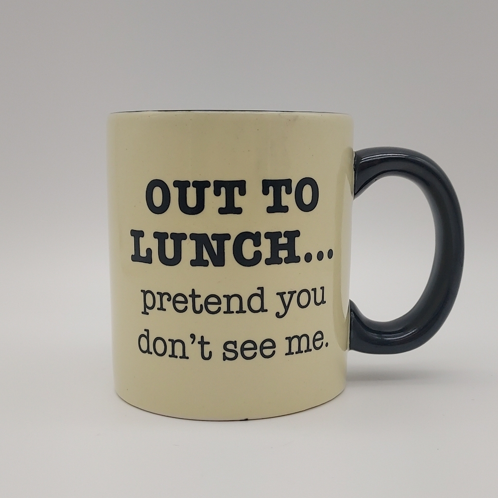 Russ Brand ‘Out To Lunch...pretend you don’t see me.’Coffee Cup Mug -Russ Berrie